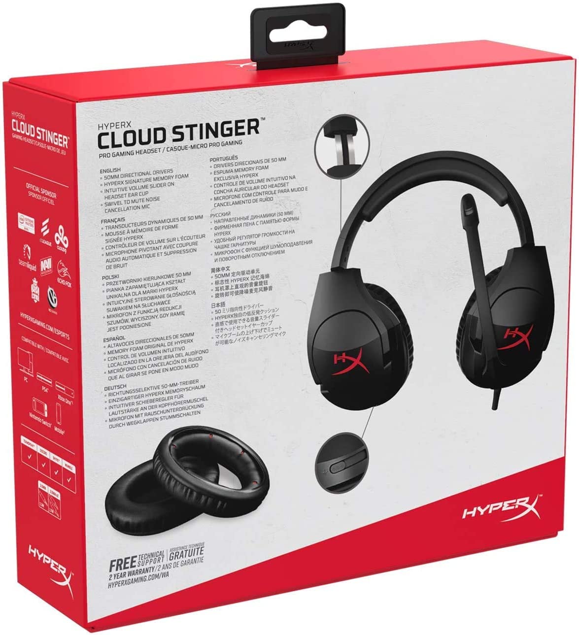 Audífonos HyperX Cloud Stinger PS4 PS5 PC Negro(P163B)