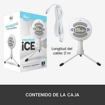 Micrófono Blue Snowball Ice Cardioide USB Plug and Play Black