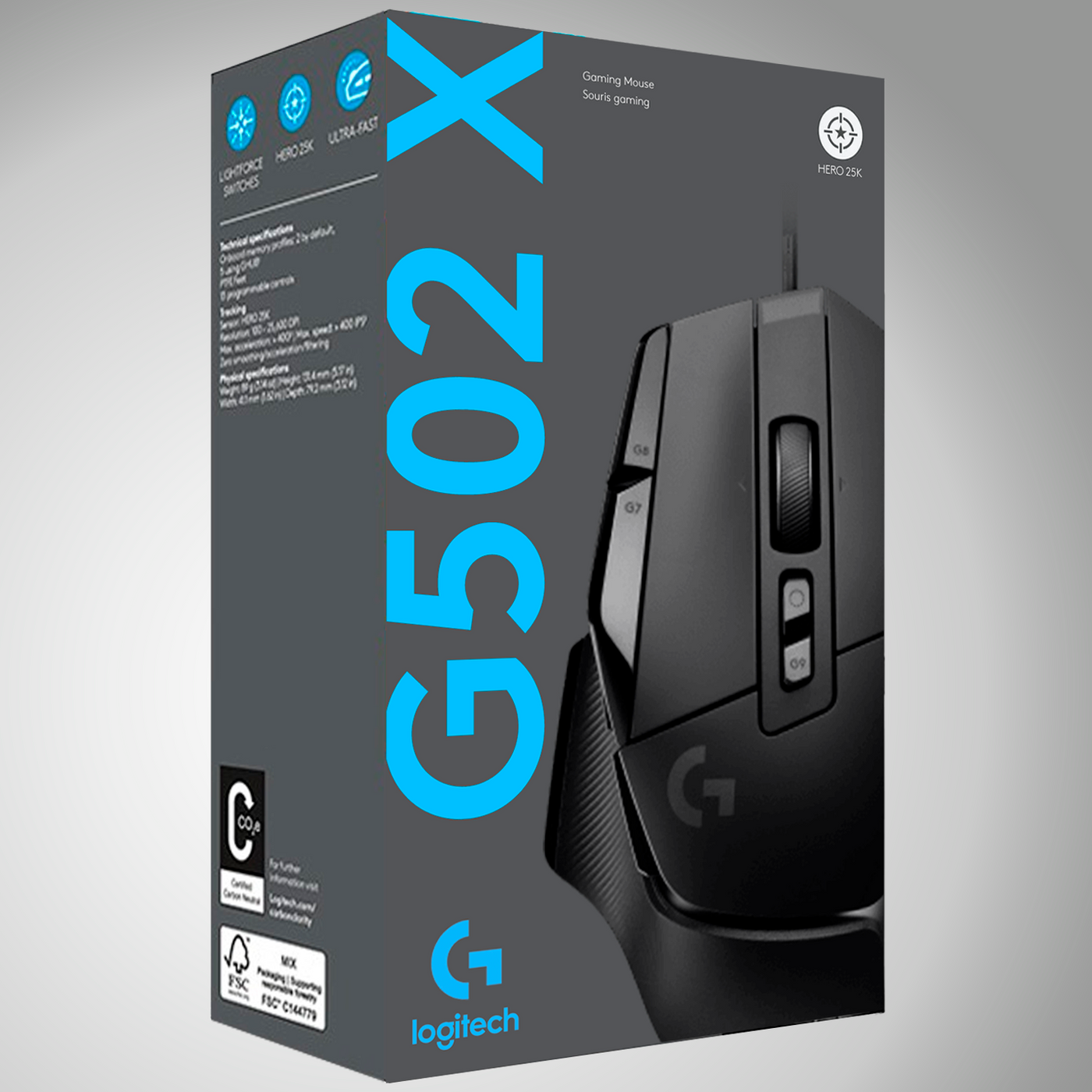 Mouse Gamer Logitech G502 X 2022 25K DPI Hybrid Switches