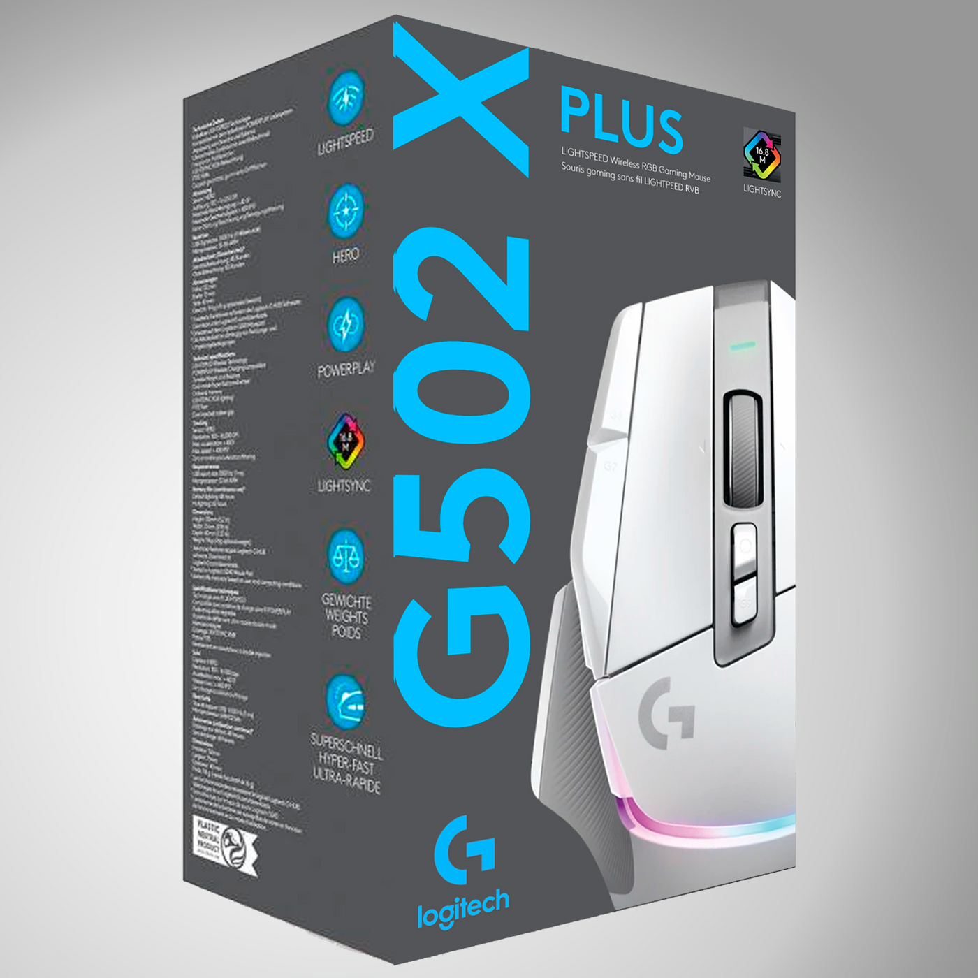 Mouse Inalámbrico  Gamer G502 X PLUS 2022 25K DPI Lightforce RGB