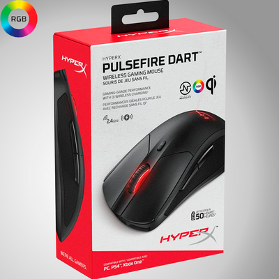 Mouse Gamer Hyperx Pulsefire Dart Wireless Qi Certified Rgb