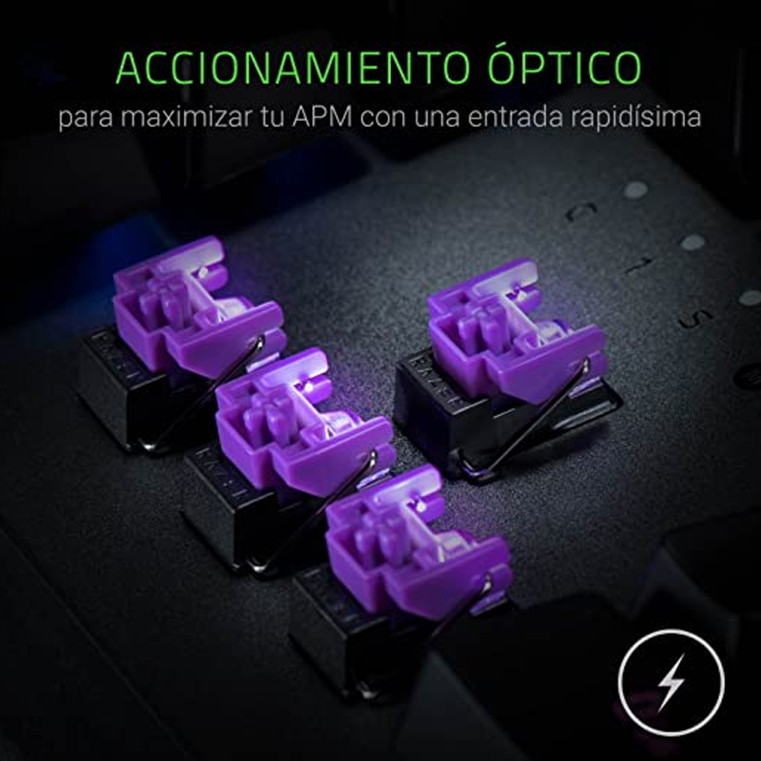Teclado SP Razer Huntsman V2 RGB Optical Purple Switch Chroma(P163B)