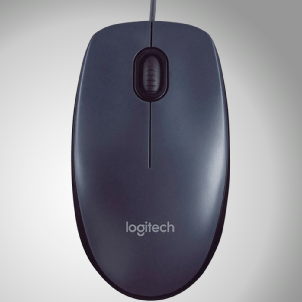 Mouse Logitech M90 Dark Midnight Oficina Cómodo USB(P163B)