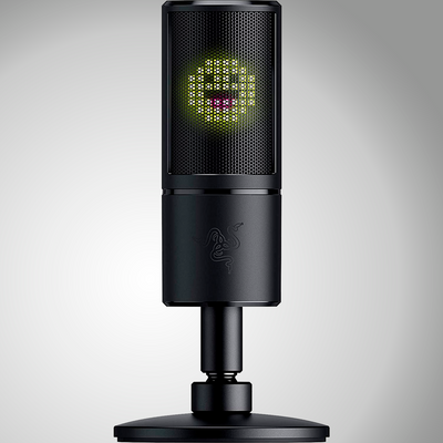 Micrófono Razer Seiren Emote USB c/ Pantalla Led Emoji Streaming