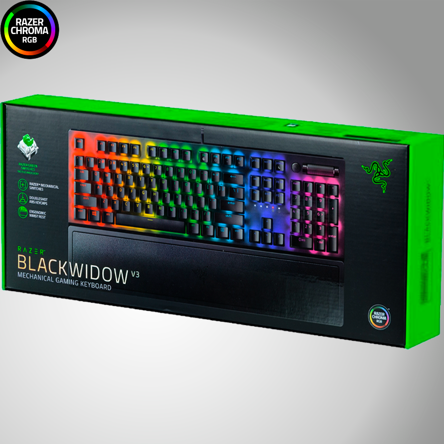 Teclado Razer Blackwidow V3 RGB Mecánico Chroma Green Switch(P163B)