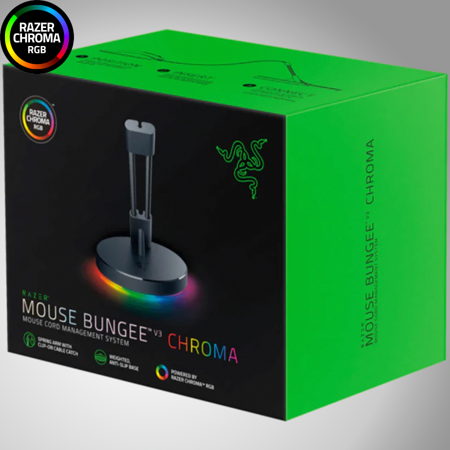 Sujetador De Cables Razer Bungee V3 RGB Chroma Black