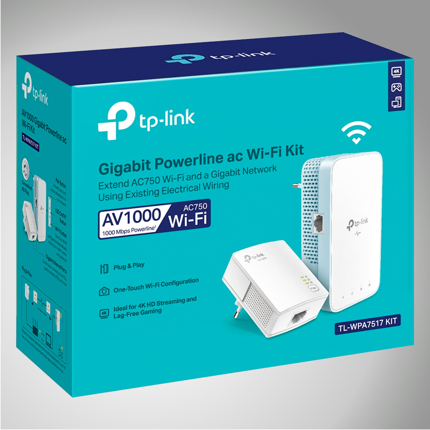 TP Link TL-WPA7517 Kit de Wi-Fi AV1000 Gigabit Powerline
