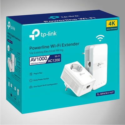 TP Link TL-WPA7617 KIT AV1000 Gigabit Passthrough Powerline