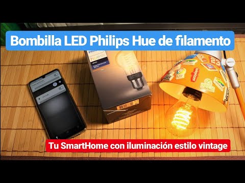 Foco inteligente Philips Hue A60 E27 Filament White, 7 W